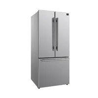 Gallipoli 30-inch French Door Refrigerator With Bottom Freezer 17.5 Cu. Ft. Capacity - Stainless Steel No Frost Fridge With Ice Maker