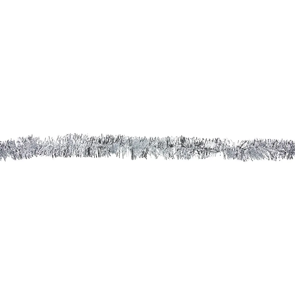 Northlight 50' Shiny Iridescent White Christmas Foil Tinsel