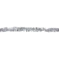 50' X 2.5" Silver Christmas Foil Tinsel Garland - Unlit