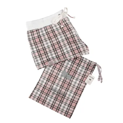 French Terry Plaid Short