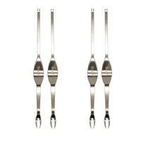Set Of 4 Seafood And Shellfish Forks, Ergonomic Design, Made Of Stainless Steel