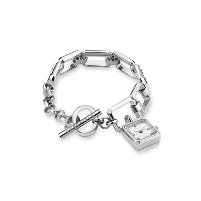 Studio Octagon Bezel Stainless Steel Bracelet Watch
