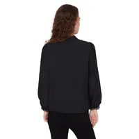 Woman Plus Regular Fit Basic Shirt Collar Woven