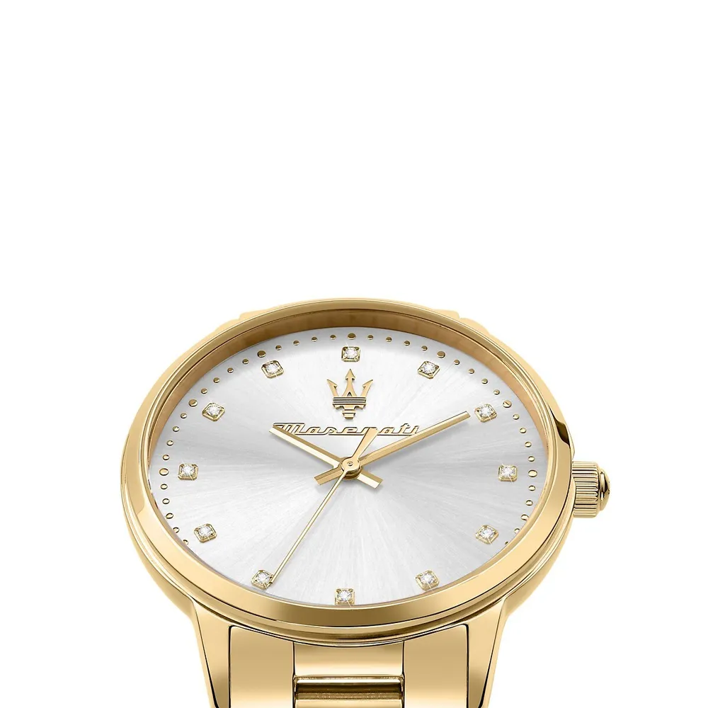 Royale 36mm Quartz Stainless Steel Watch In Yellow Gold/yellow Gold