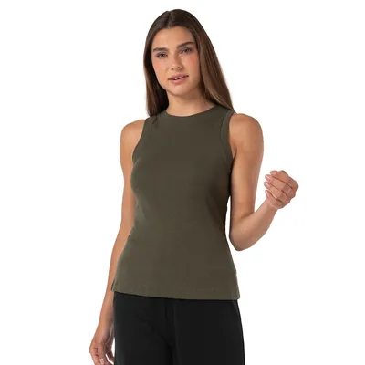 Womens Kate Ribbed Sleeveless Tank