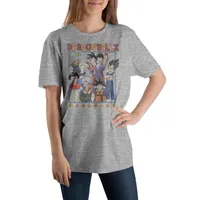Dragon Ball Z Characters Kanji Heather Grey T-shirt