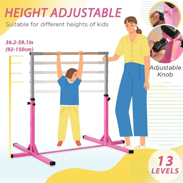 Soozier Professional Home Gymnastics Horizontal Bar For Kids