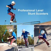 Freestyle Tricks High-End Pro Stunt Scooter with Luminous Aluminum Deck -  Costway