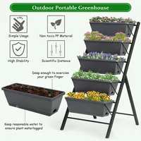 Costway 4 Ft Vertical Raised Garden Bed 5-tier Planter Box For Patio Balcony Flower Herb