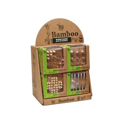 Assorted Eco Bamboo Board Game: One Per Purchase