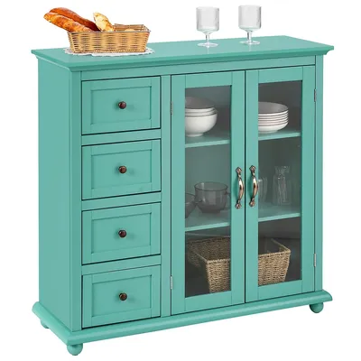 Buffet Sideboard Table Kitchen Storage Cabinet W/ Drawers & Doors