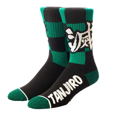 Demon Slayer Tanjiro Kamado Kanji Crew Socks