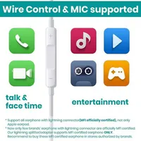 2 In 1 For Lightning Adapter White Splitter Cable For Charger And Headphone Adapter
