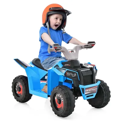 Kids Ride On Atv 4 Wheeler Quad Toy Car 6v Battery Powered Motorized