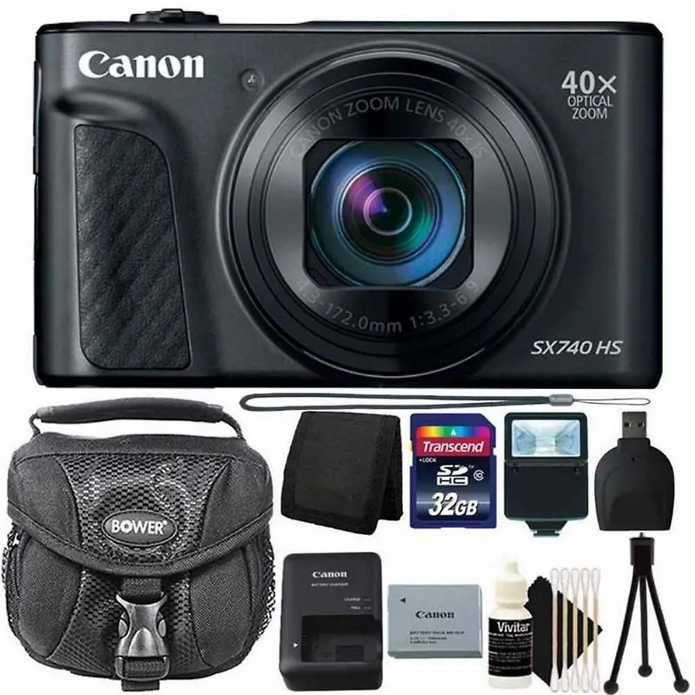 Powershot Sx740 Hs Digital Camera (black) + 32gb Memory Card + Mega Accessory Kit