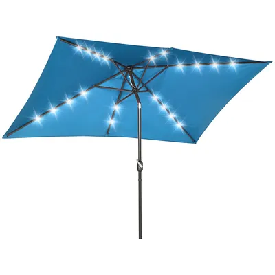 6.5x10' Patio Umbrella W/ Solar Led