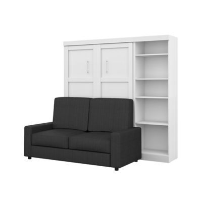 Pur Full Murphy Wall Bed, A Storage Unit And A Sofa (84“)