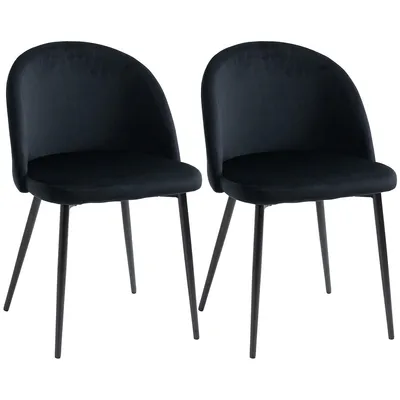 Set Of 2 Mid-back Upholstery Dining Chairs