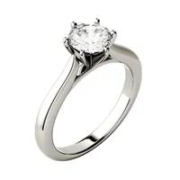14k White Gold 1 Ct. T.w. Created Moissanite Solitaire Ring