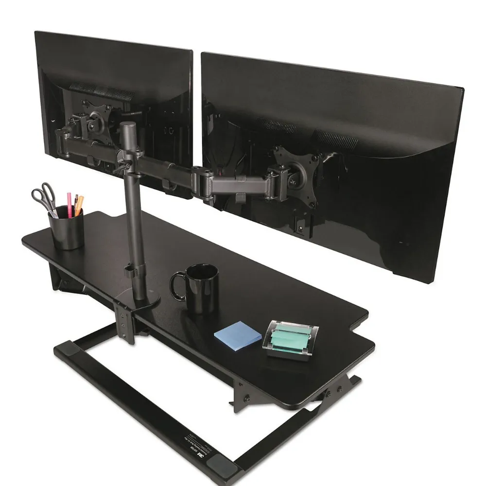 Dual Monitor Desk Mount | Fits 2 Lcd Led Screens 13” To 32” Inches, 5 °up And Down Tilt | 360°degree Swivel | Holds Up To 8kg Per Arm