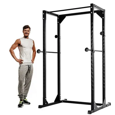 Adjustable Dumbbell Rack Cage Chin Up Squat Stand Fitness Strength Traning Gym