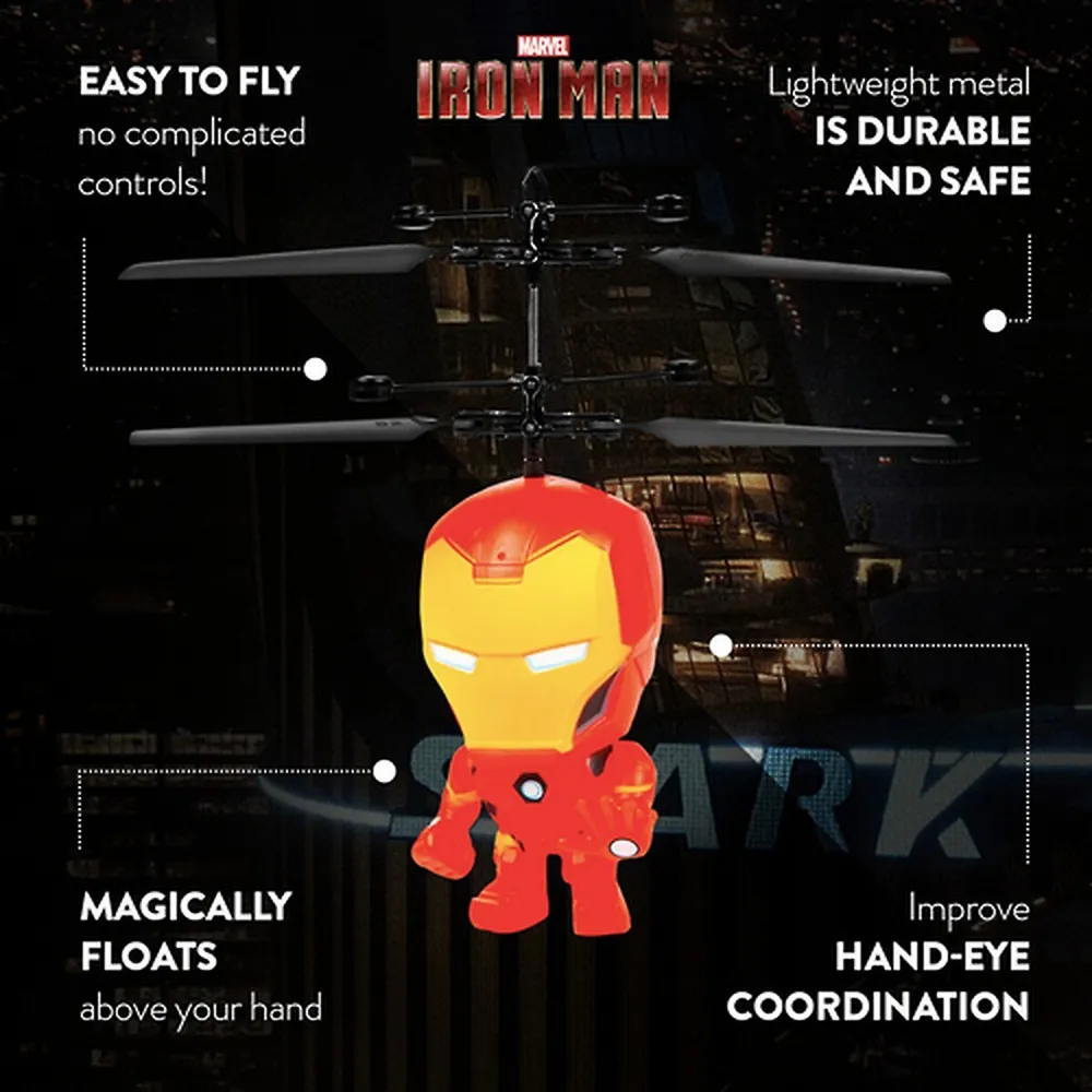 Marvel Licensed Iron Man 3.5 Inch Flying Figure Ir Ufo Big Head Helicopter