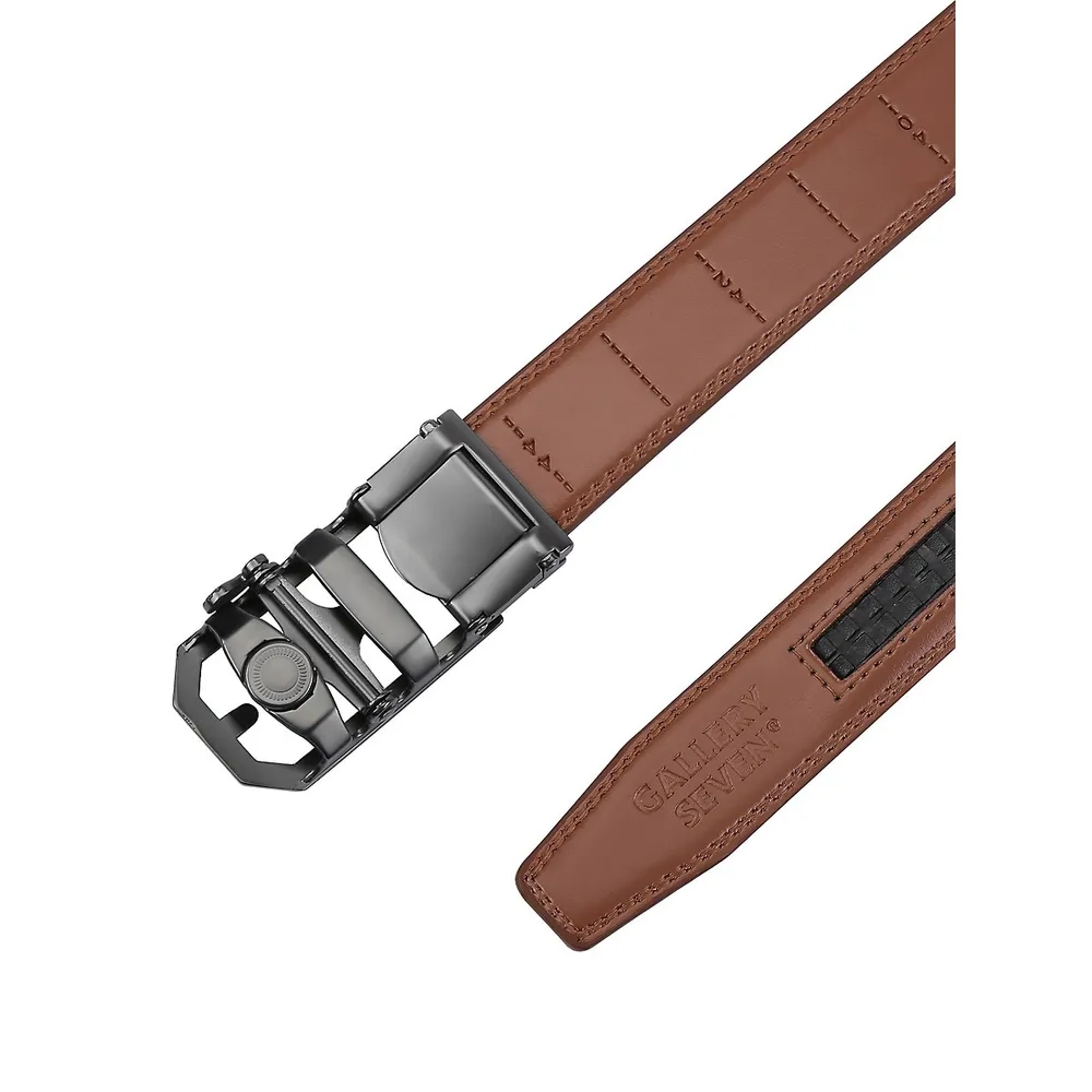 Hollowed Masterwork Leather Ratchet Belt