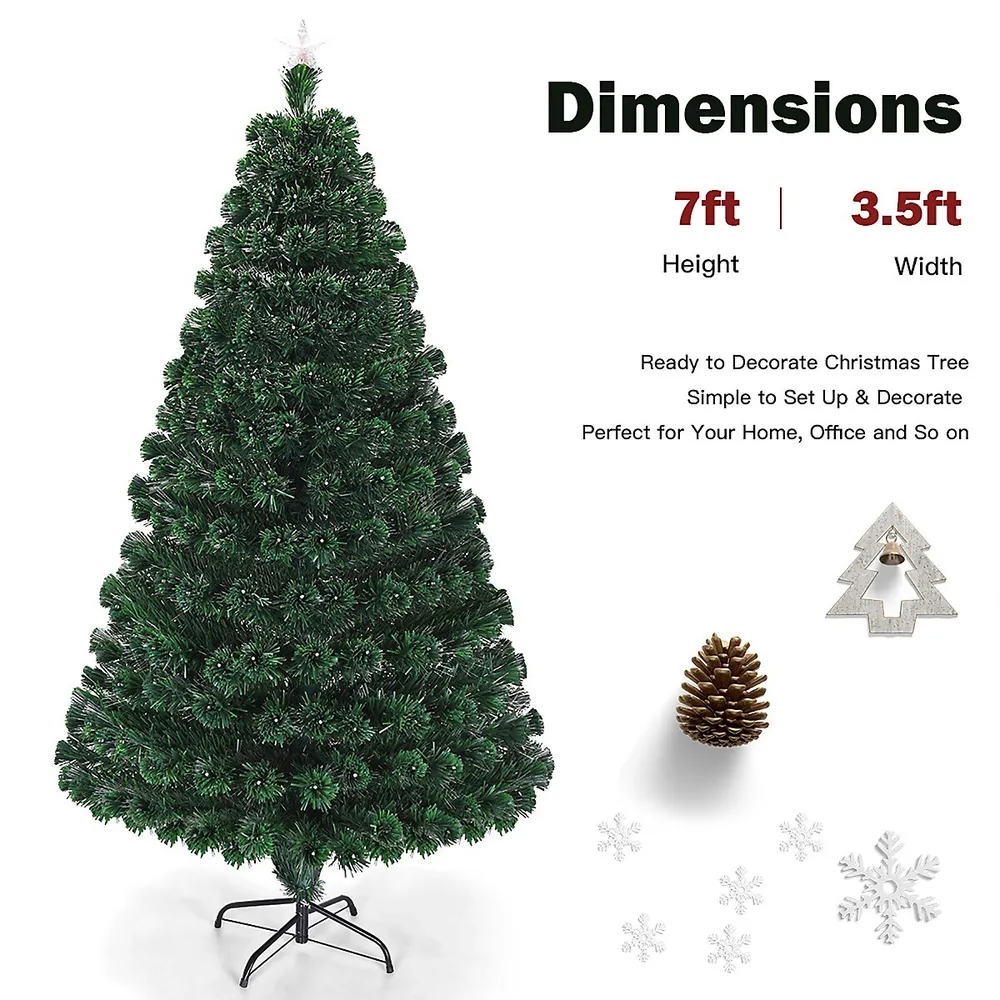 The FunkyFir Tree | 63 Pre-Lit LED Felt Christmas Tree Wall Hanger (Includes Ornaments!)