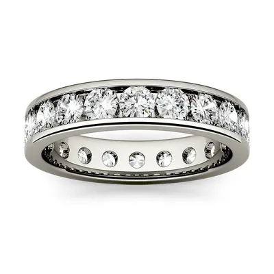 14k Gold & 2 Ct. T.w. Created Moissanite Round Eternity Band