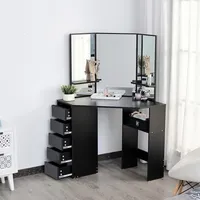 Mirrored Make-up Dressing Table With 5 Drawers