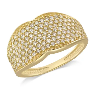 10kt Yellow Gold Fashion With Cz Ring