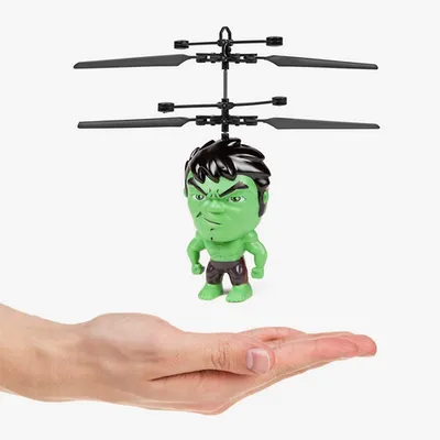 Marvel Licensed Hulk 3.5 Inch Flying Figure Ir Ufo Big Head Helicopter