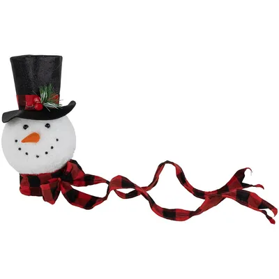 12" Plush Snowman In Top Hat Christmas Tree Topper