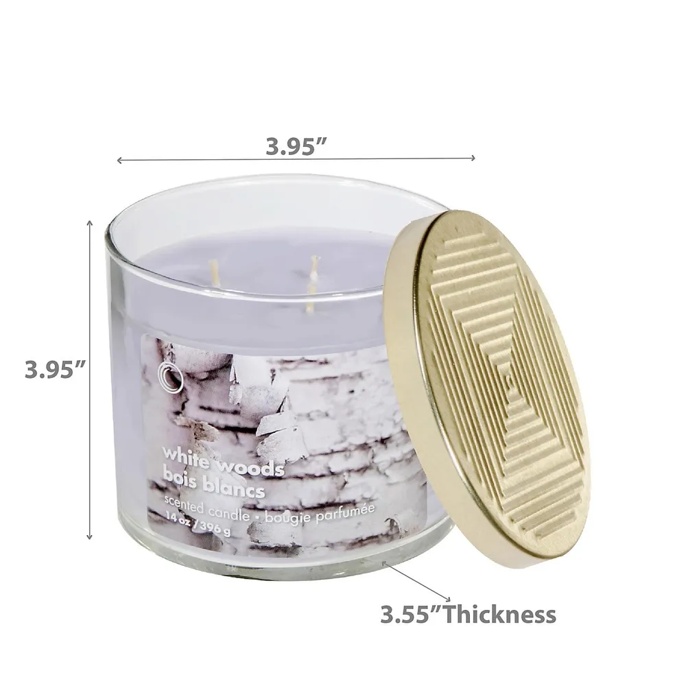 14 Oz 3 Wick Jar Candle With Lid
