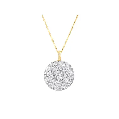 Stardust Pendant With 1.26tw Of Diamonds In 10kt Yellow Gold And Rhodium