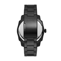 Men's Machine Three-hand Date, Black Stainless Steel Watch