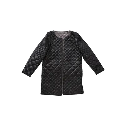 Women's Self Dressing Reversible Quilted Jacket With Detachable Sleeves
