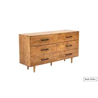 Cypress Reclaimed Wood 6 Drawer Dresser In Spice