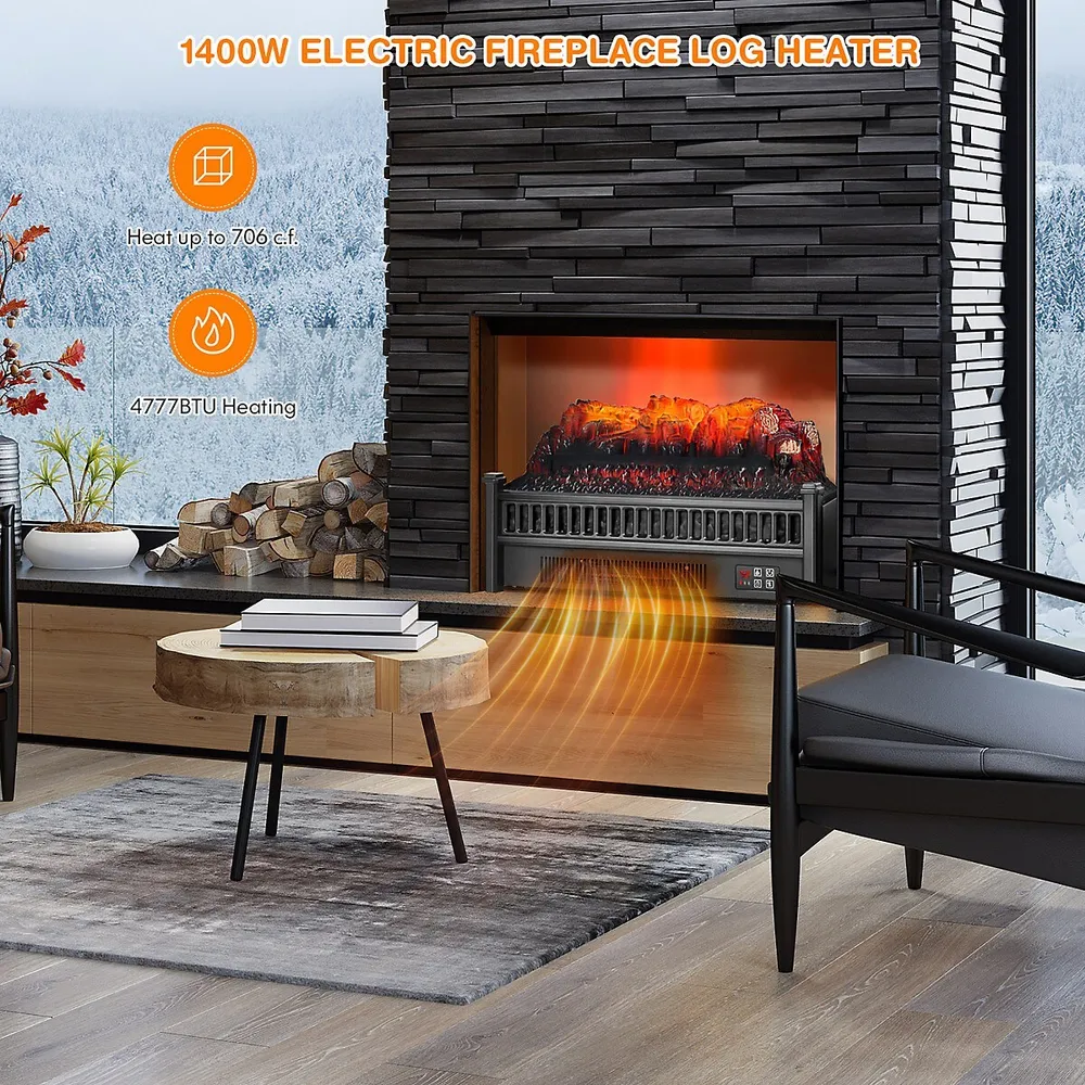 Costway 23 Electric Fireplace Log Set Heater W/ Remote Control Realistic  Flame 1400w | Southcentre Mall