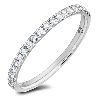 18k Gold Diamond Pave Anniversary Wedding Band - Choice Of Weight & Color