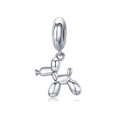 Sterling Silver Balloon Dog Dangling Charm