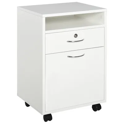 Mobile Filing Cabinet With Lockable Drawer