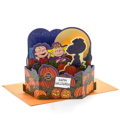 Paper Wonder Peanuts Halloween Pop Up Card With Light And Sound (Great Pumpkin)