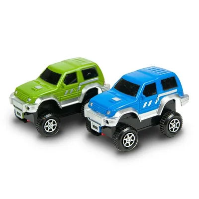 Dinosaur World Car Set - Blue / Green