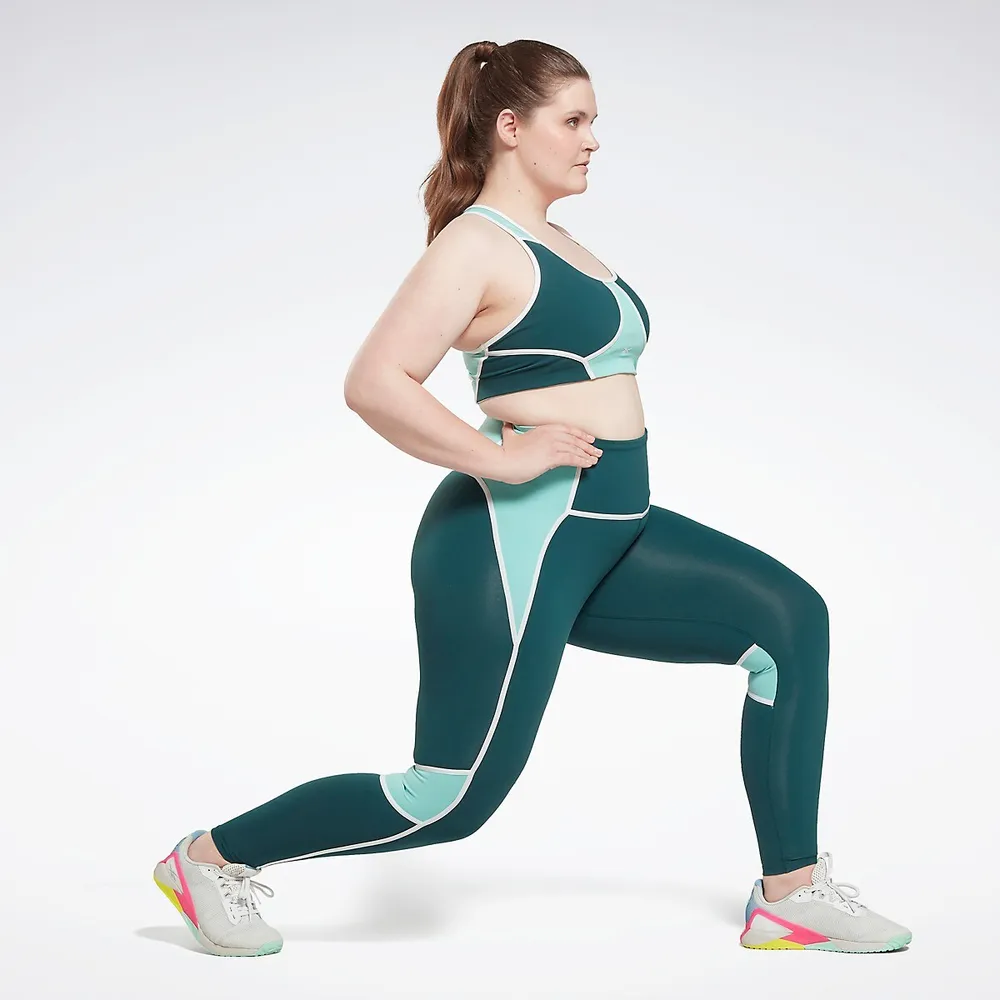 Reebok Lux High-waisted Colorblock Leggings (plus Size