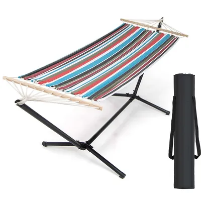 10.5ft Heavy Duty Stand With Portable Hammock, Stand & Carrying Case For Garden