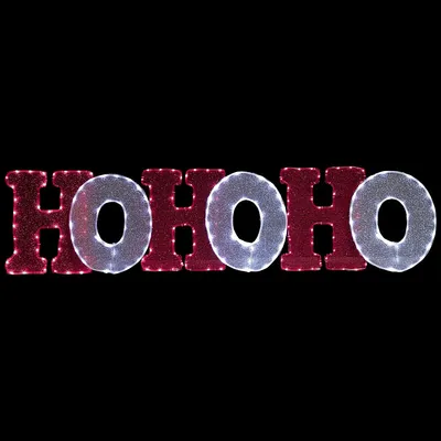 76.75" Led Lighted 'ho Ho Ho' Christmas Outdoor Decoration