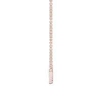 14k Rose Gold Created Moissanite Cluster Necklace