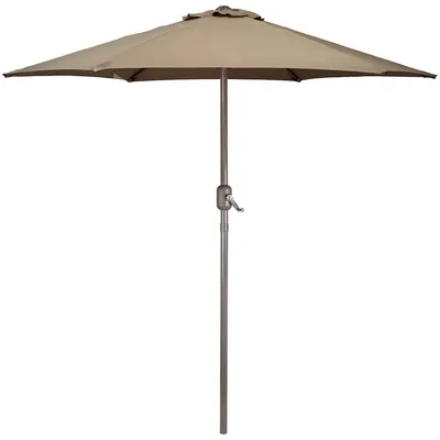 7.5ft Outdoor Patio Market Umbrella With Hand Crank
