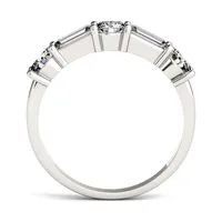14k White Gold & 1.15 Ct. T.w. Created Moissanite Stackable Band